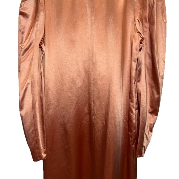 ULLA JOHNSON Silvana dress in Copper sz 00 midi satin boho cocktail long sleeve - Picture 10 of 14
